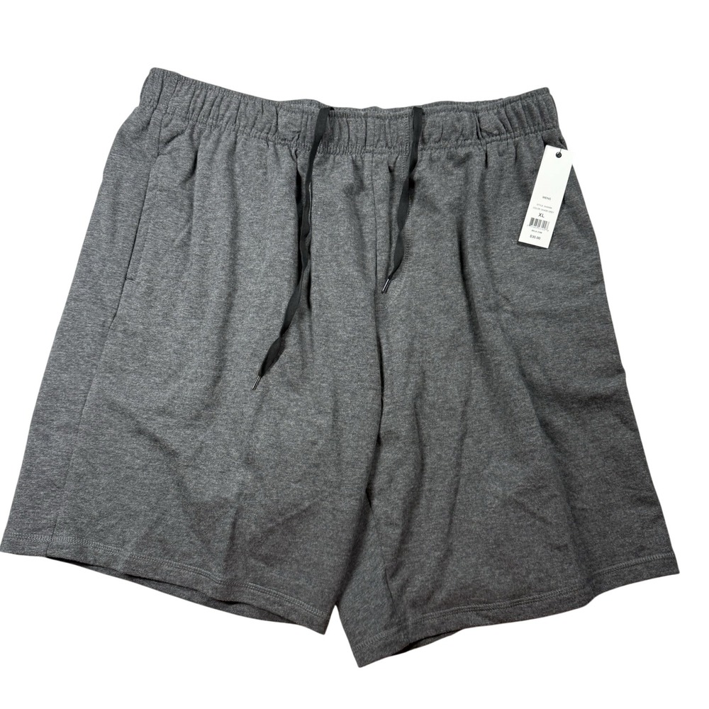 Zelos Knit Athletic Shorts Mens XL Grey 3449356 Drawstring Zipper‎ Pocket